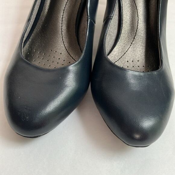 New Life Stride‎ Parigi Navy blue Vegan Classic Confortable Pumps size 7 work - Picture 3 of 8